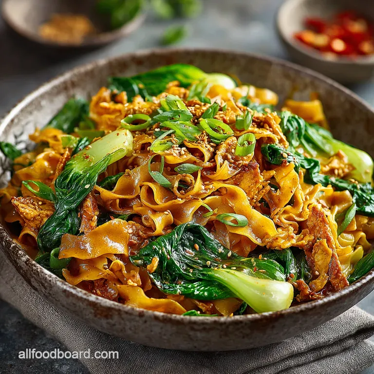 SlurpWorthy Tofu Peanut Curry Noodles with Bok Choy Boost