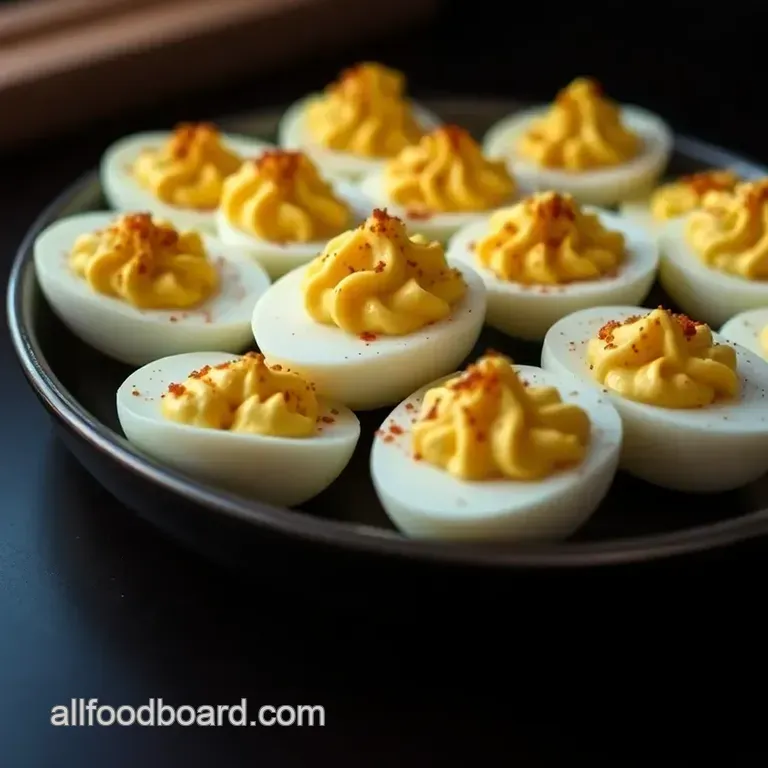 Smoked Deviled Eggs with a Hint of Paprika presentation