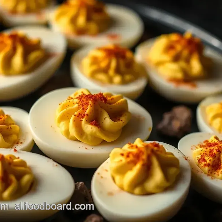 Smoked Deviled Eggs with a Hint of Paprika