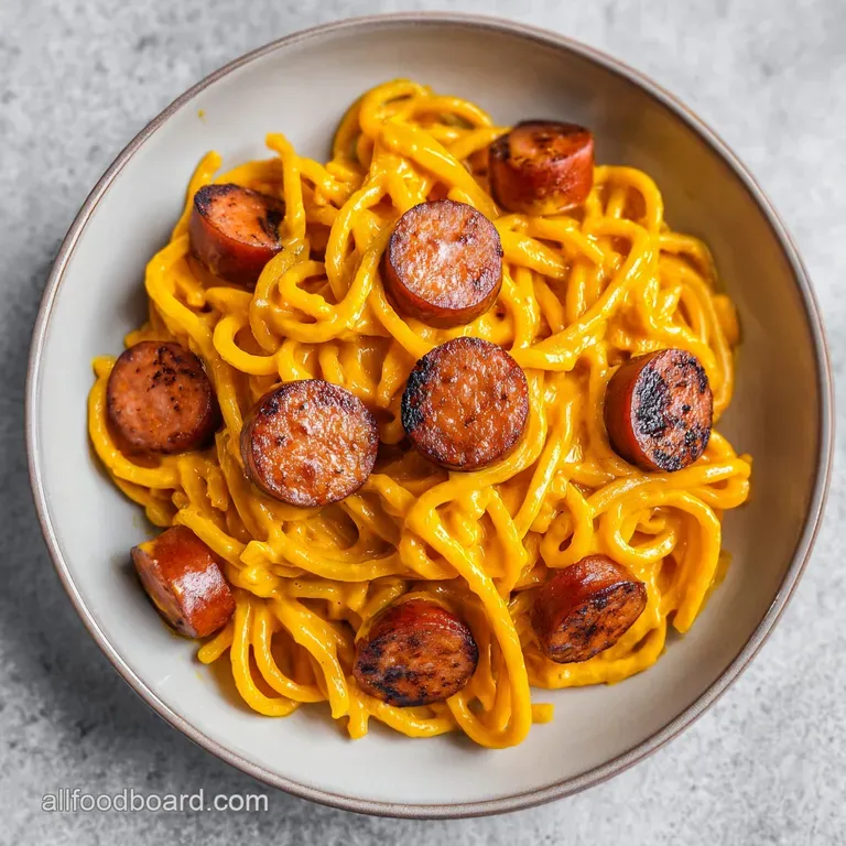 Smoked Sausage Cajun Alfredo Pasta: Creamy