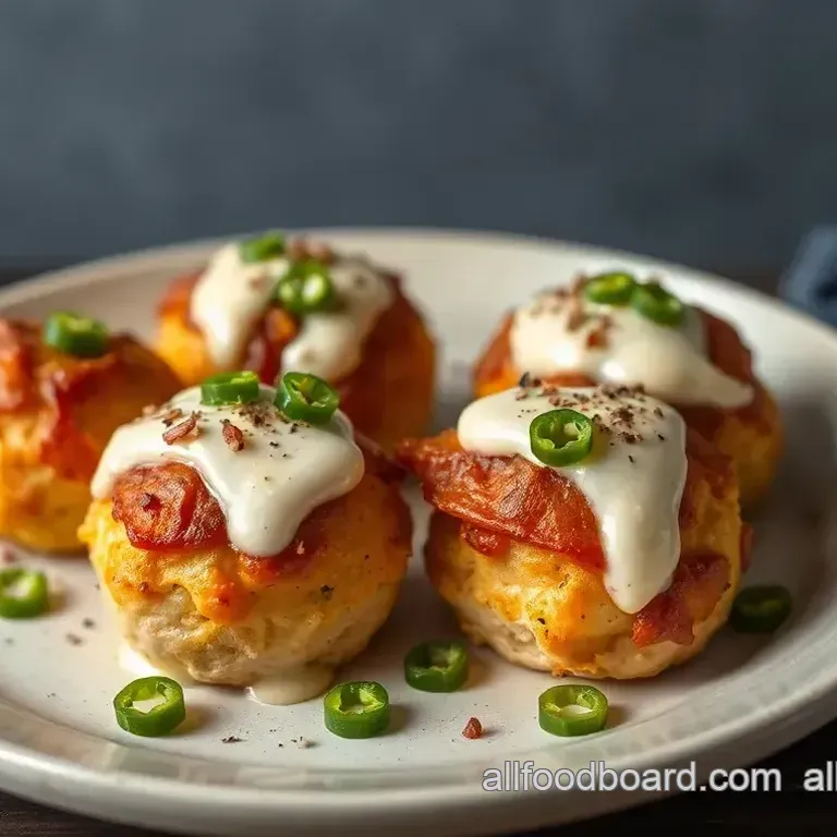 Baked Chicken Bacon Bombs with Creamy Jalapeños