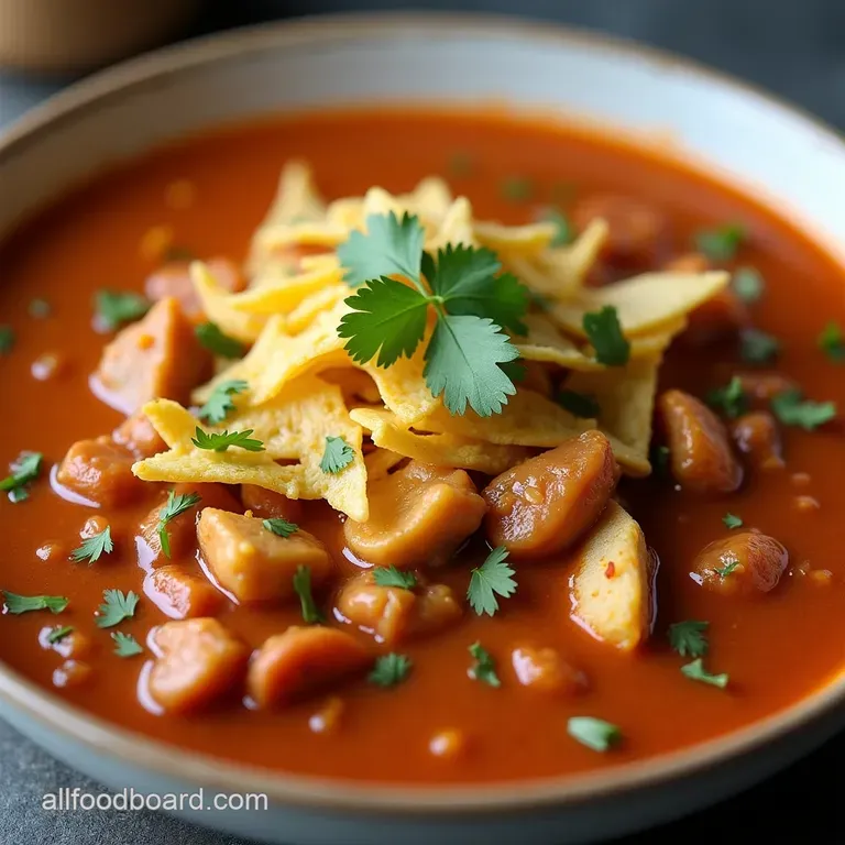 Hearty Keto Chicken Tortilla Soup Recipe Easy Smoky Hearty Smoky Keto Chicken Tortilla Soup with Crispy Tortilla Strips