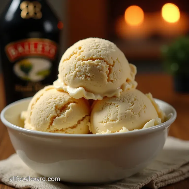 The GrownUp Scoop Luxuriously Smooth Baileys Irish Cream Ice Cream presentation