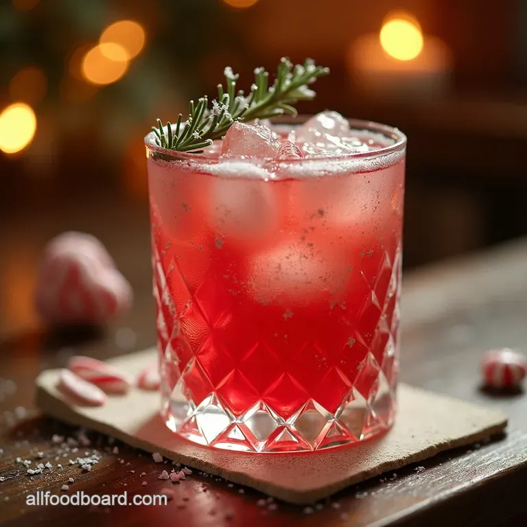 The Winter Wonderland Elixir Peppermint Snowflake Cocktail presentation