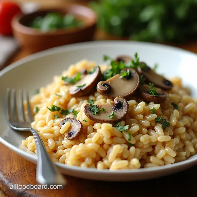 Southern Comfort Creamy Mushroom Rice Pilaf