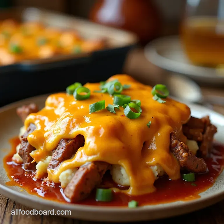Southern Comfort Mississippi Mud Loaded Baked Potato Casserole presentation