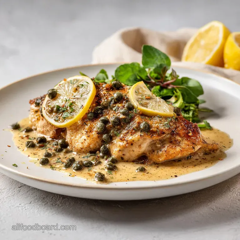 Lemon Caper Chicken: the Zesty Pan-Seared Classic presentation