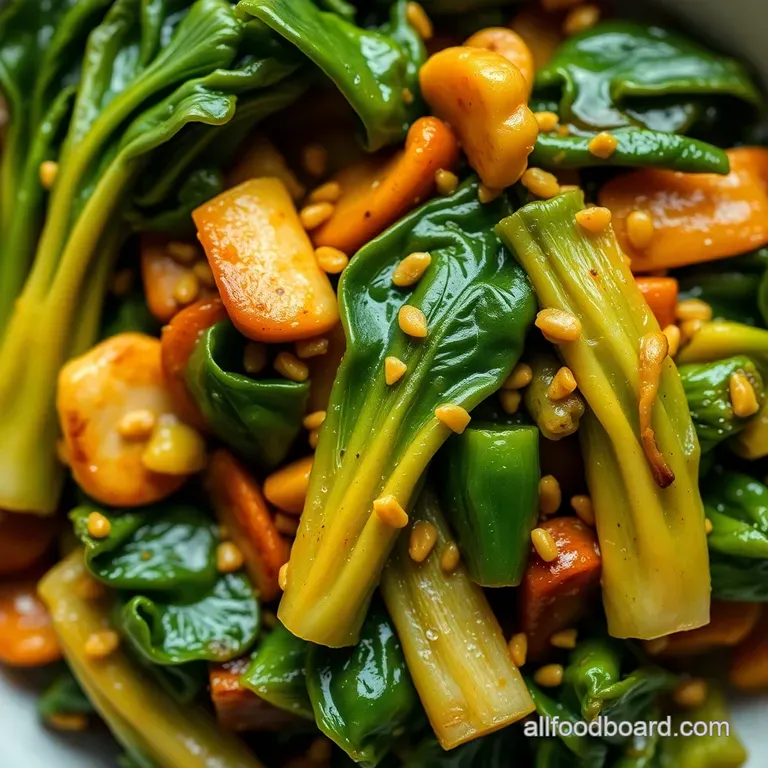 Speedy Sesame-Ginger Bok Choy Stir-Fry presentation