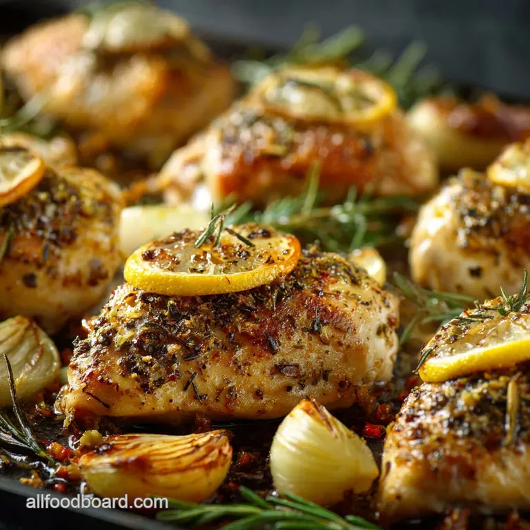 Speedy Sheet Pan Lemon Herb Chicken and Root Veggies presentation
