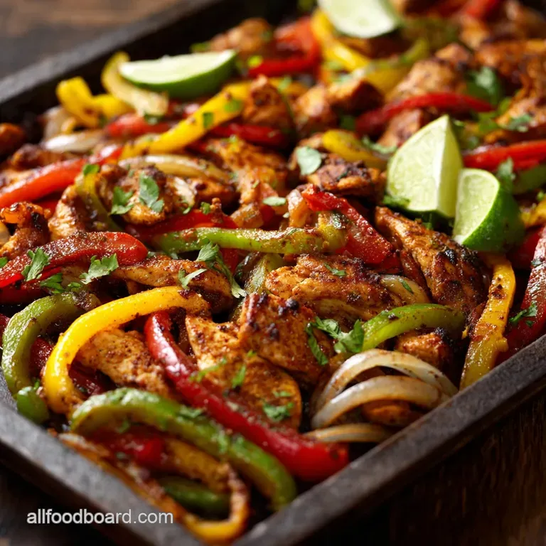Speedy Sheet Pan Chicken Fajitas: Faff-Free Weeknight Fiesta presentation