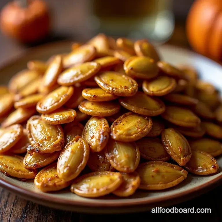 Spiced Maple Roasted Pumpkin Seeds presentation