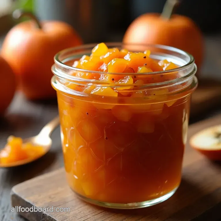 Spiced Persimmon Chutney presentation