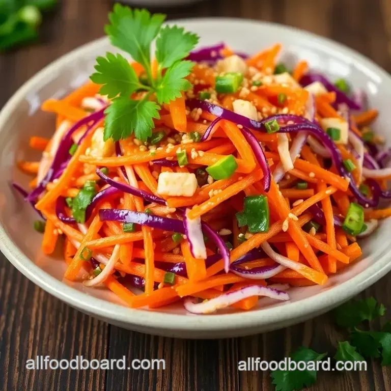 Spicy Carrot Salad presentation