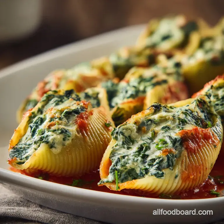 Spinach Stuffed Shells: Creamy Ricotta Bake