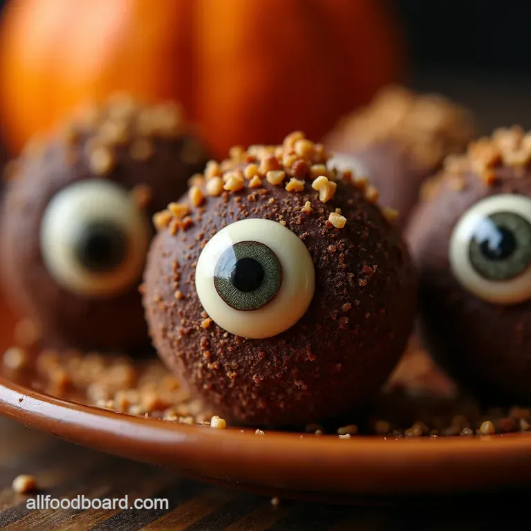 Ghoulishly Good Chocolate Eyeball Truffles A TrickorTreat Delight presentation