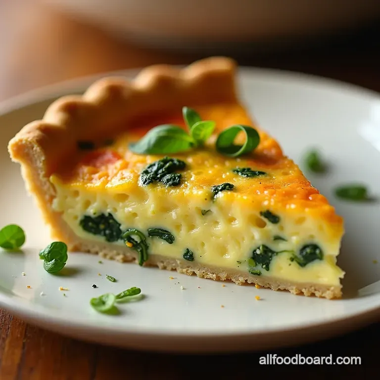Springtime Sunshine Easy Hash Brown Crust Quiche presentation