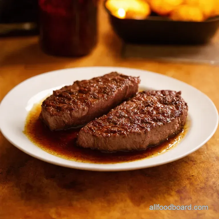 Steakhousestyle Quick Steak Marinade presentation