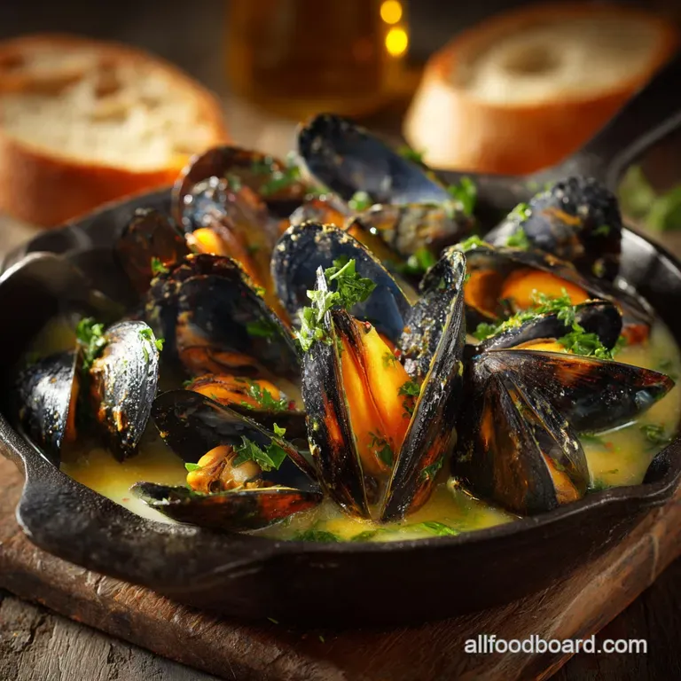 Steamed Mussels with White Wine Broth: the Quick Classic Moules Marini&egrave;res presentation