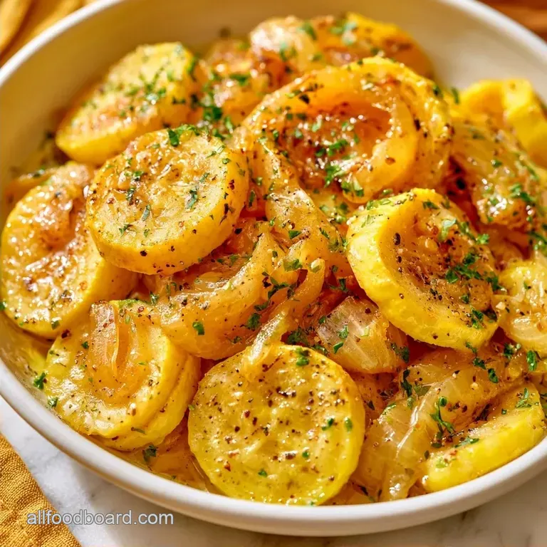 Steamed Yellow Squash with Vidalia Onions in 25 Minutes