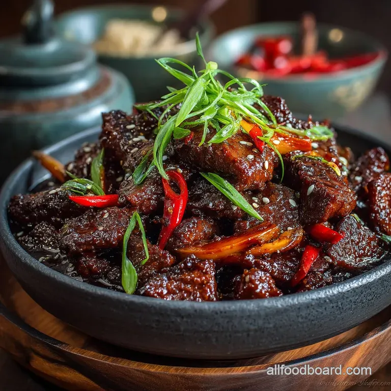 The Best QuickCook Mongolian Beef Sticky Savory and Seriously Moreish presentation