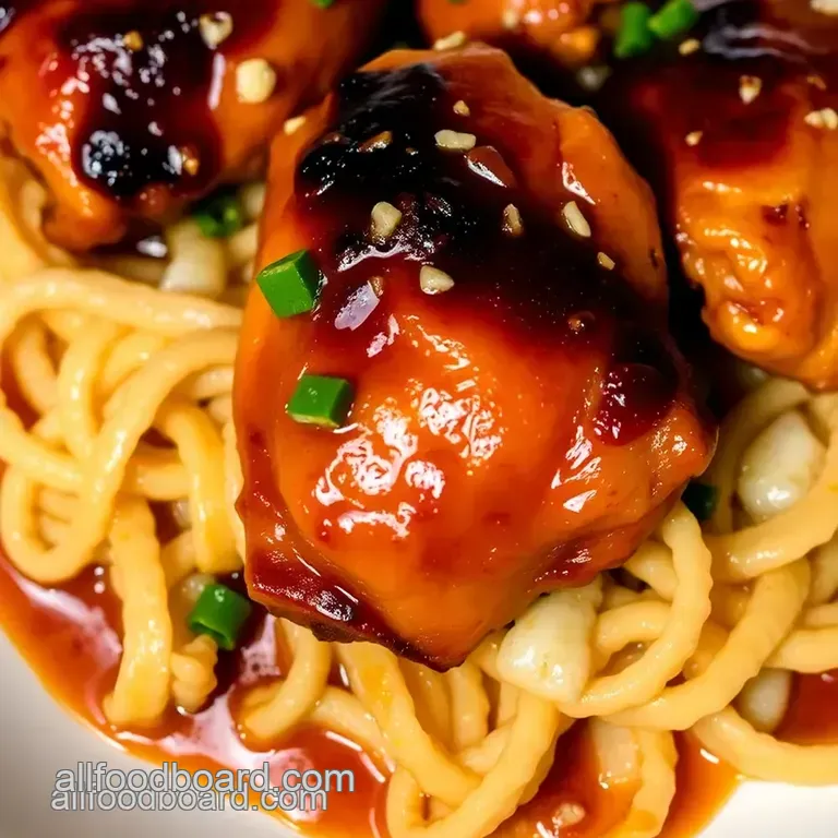 Sticky Honey Garlic Chicken Thighs presentation