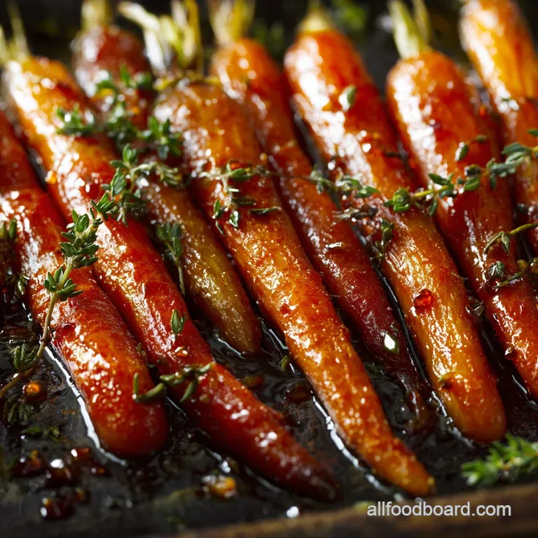 Roasted Carrots: Sticky Honey-Glazed Perfection presentation