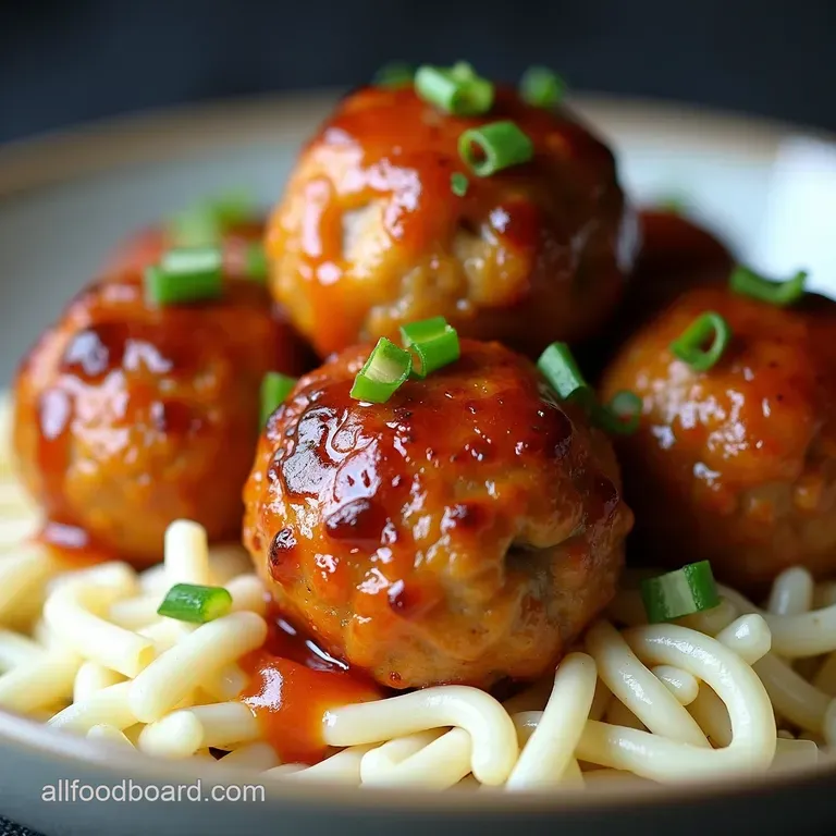 Sticky Sesame Asian Chicken Meatballs