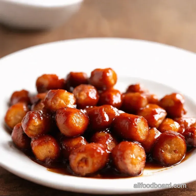 Sticky Smoky Cocktail Sausages Little Smokies