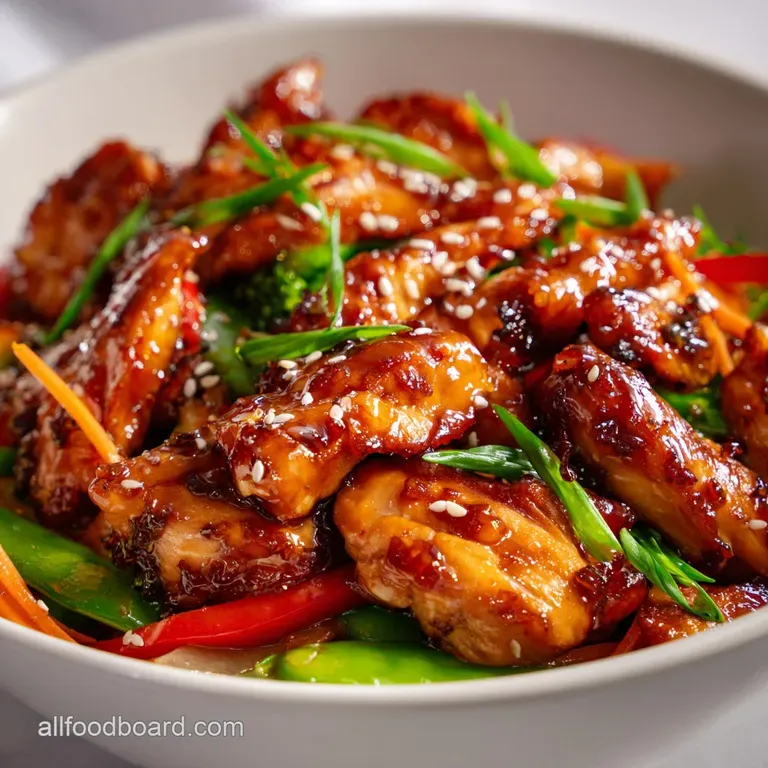 Teriyaki Chicken Stir Fry: Sticky Glazed Recipe presentation