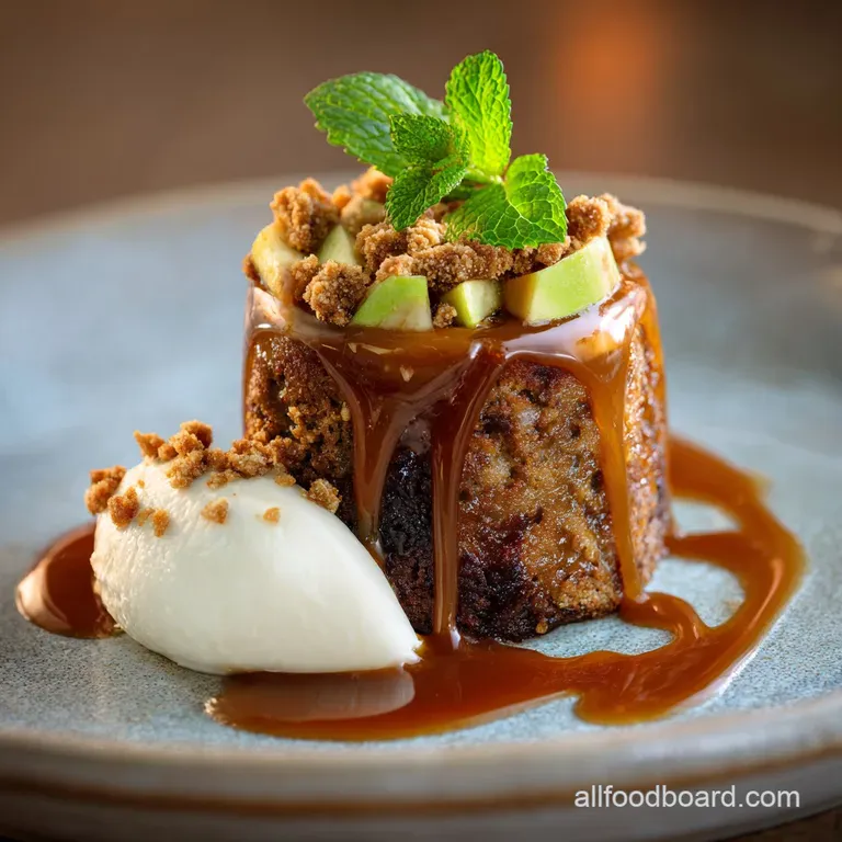 Apple Desserts: The Great British Sticky Toffee Apple Crunch Pudding