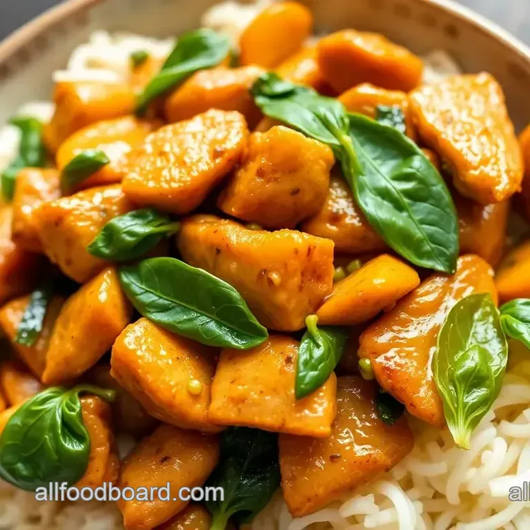 Chinese-Italian Basil Stir-Fry with Chicken