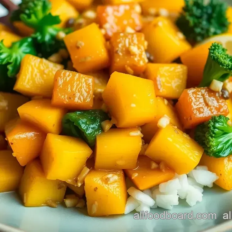 Stir-Fry Kabocha Squash with Garlic Goodness