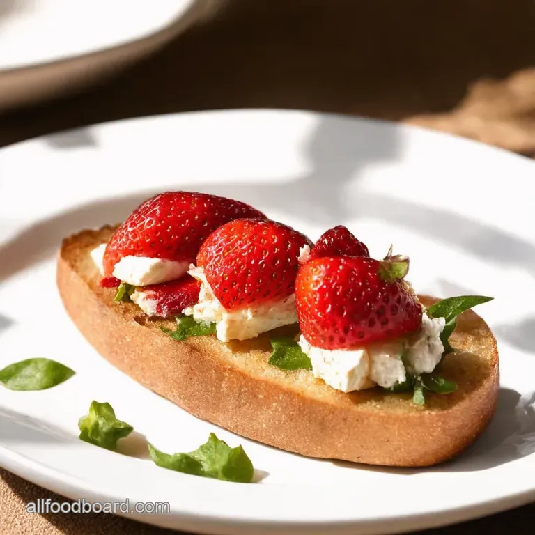 Strawberry Goat Cheese Bruschetta A Summer Garden Delight Strawberry Balsamic Goat Cheese Bruschetta