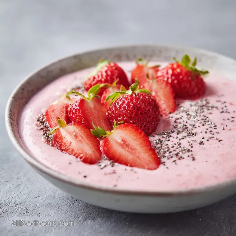 Thick Strawberry Banana Smoothie Bowl