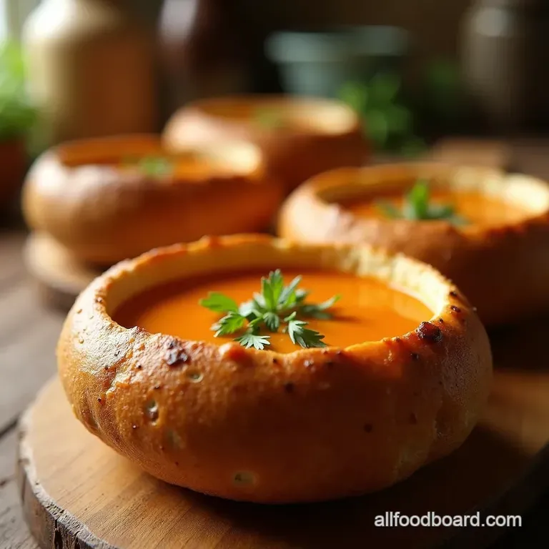 The Ultimate Sturdy Savoury Homemade Bread Bowls Perfect for Soup presentation