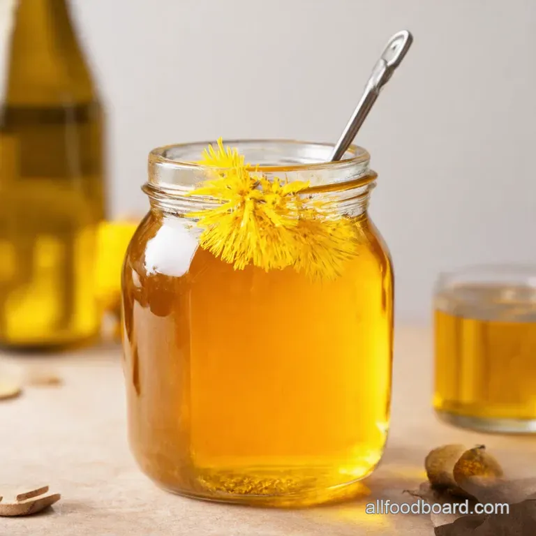Sunshine in a Bottle Homemade Dandelion Syrup presentation