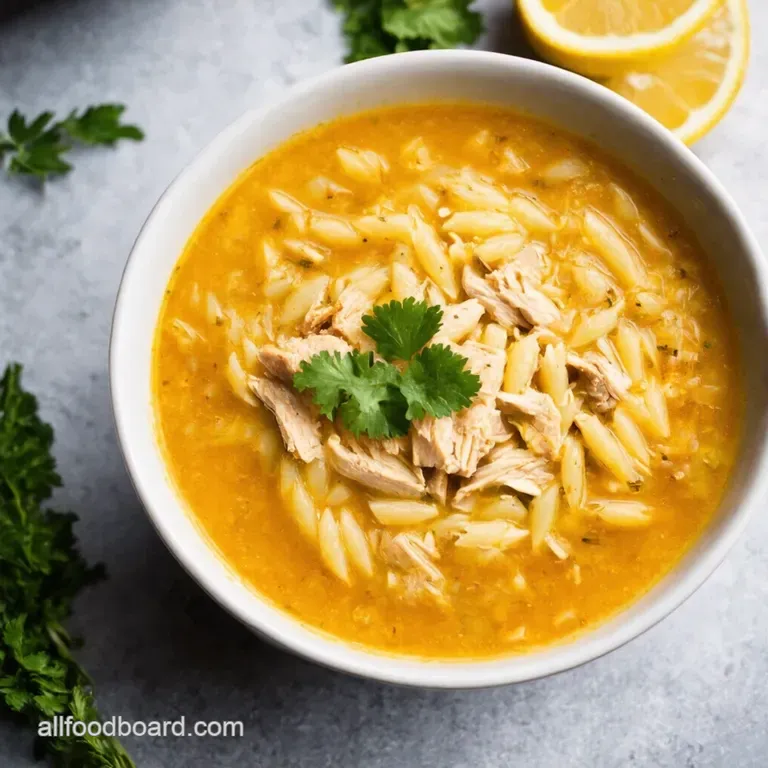 Sunshine Lemon Chicken Orzo Soup