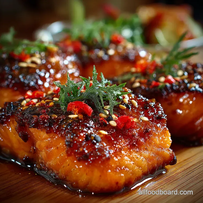 Sweet Chili Salmon Sensation A Glazed Delight presentation