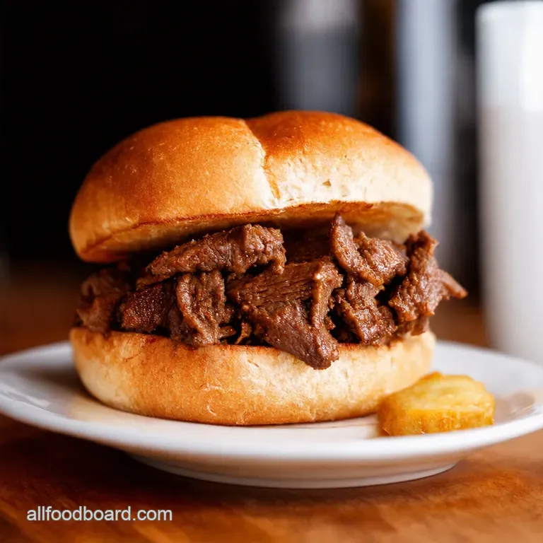 Sweet n Smoky BBQ Beef Sandwiches presentation