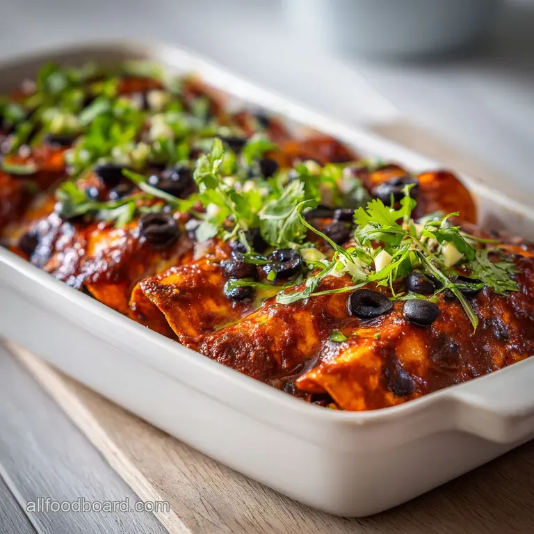 Sweet Potato Black Bean Enchiladas