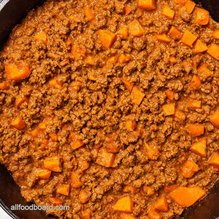 Sweet Potato Ground Beef Skillet Easy OnePan