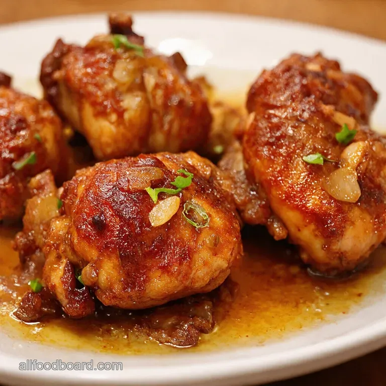 Sweet Savory Honey Garlic Crock Pot Chicken Thighs presentation