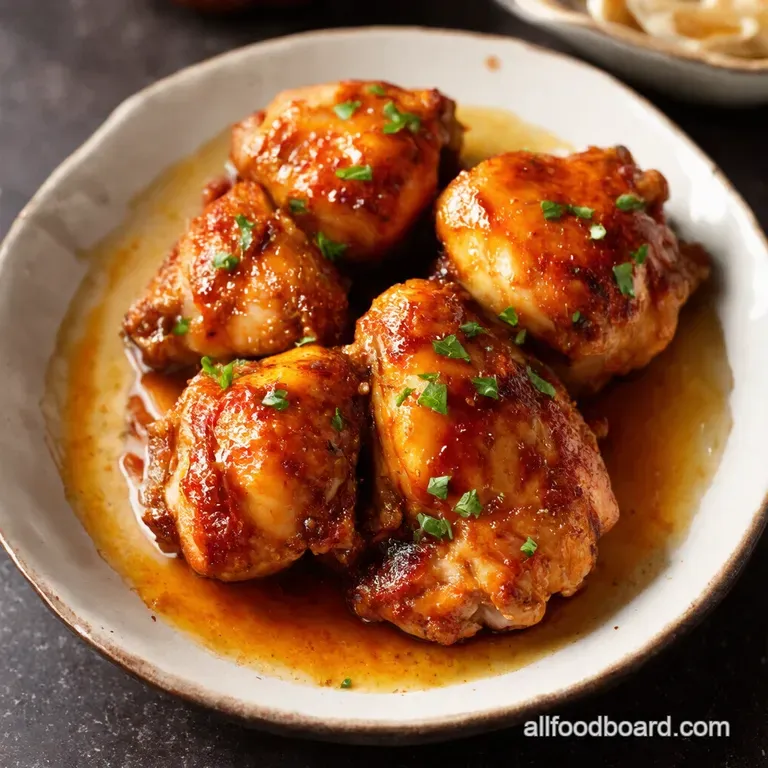 Sweet Savory Honey Garlic Crock Pot Chicken Thighs