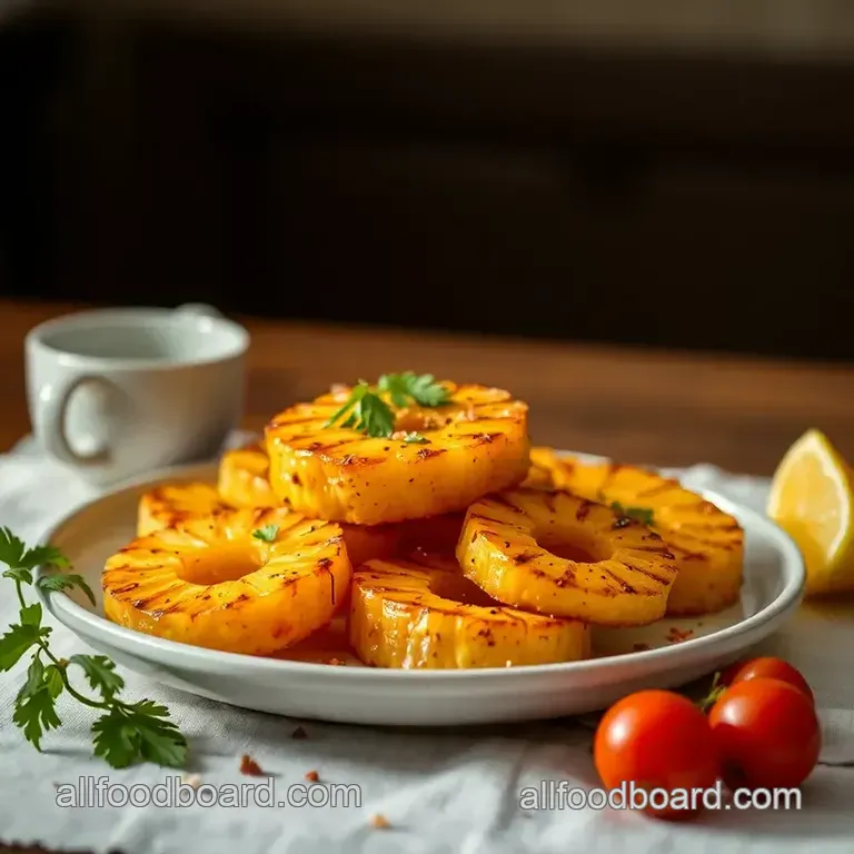 Grilled Pineapple Sweet &amp Spicy Delight presentation