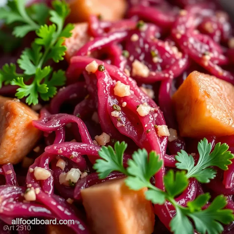 Sweet & Tangy Braised Red Cabbage with Apples & Balsamic presentation