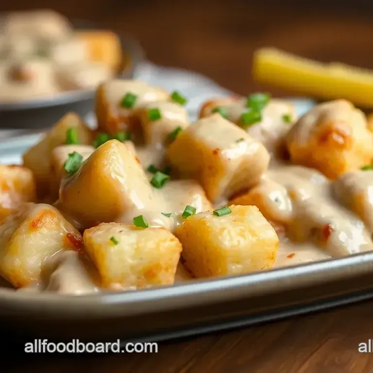 Baked Tater Tots with Creamy Sausage Gravy