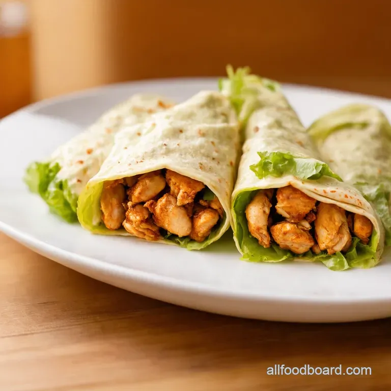 Thai Peanut Chicken Wraps with Creamy Dreamy Peanut Sauce presentation