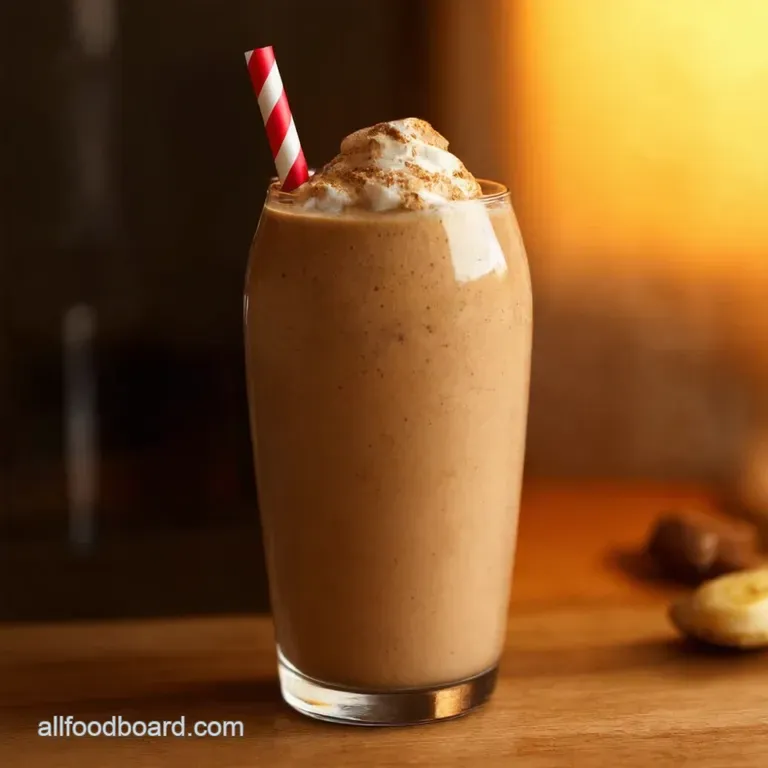 The " Hunka Hunka Burnin' Love" Peanut Butter Banana Smoothie presentation