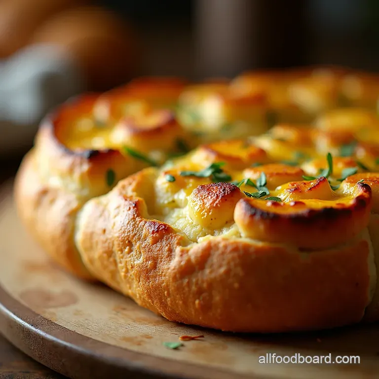The Lord of the Loaves Ultimate Cheesy Garlic Bread presentation
