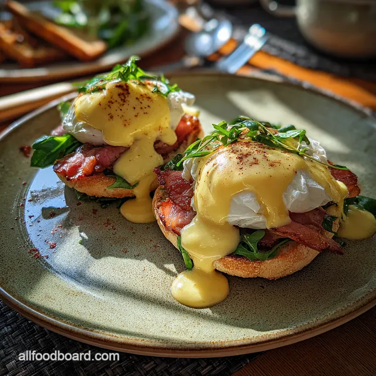 The Managed Method Eggs Benedict with Silky Hollandaise presentation